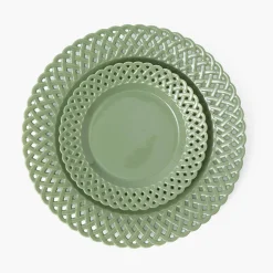 Crockery Sets<Mrs. Alice Sage Basketweave Dinner & Starter Plates (Set of 8)