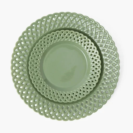 Crockery Sets<Mrs. Alice Sage Basketweave Dinner & Starter Plates (Set of 8)