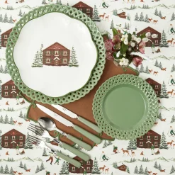 Crockery Sets<Mrs. Alice Sage Basketweave Dinner & Starter Plates (Set of 8)