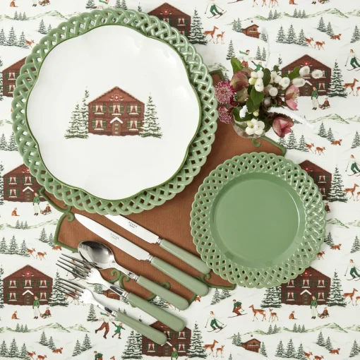 Crockery Sets<Mrs. Alice Sage Basketweave Dinner & Starter Plates (Set of 8)