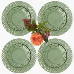 Crockery Sets<Mrs. Alice Sage Basketweave Dinner & Starter Plates (Set of 8)