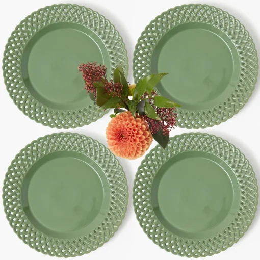 Dinner Plates | Crockery Sets<Mrs. Alice Sage Basketweave Dinner Plates (Set of 4)