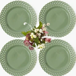 Starter Plates | Crockery Sets<Mrs. Alice Sage Basketweave Starter Plates (Set of 4)