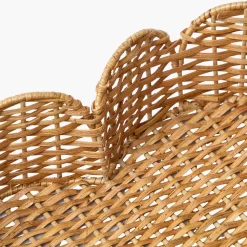 Trays | Trays<Mrs. Alice Scalloped Heart Rattan Tray