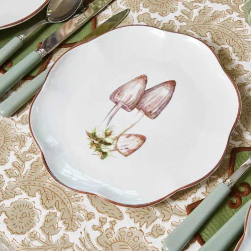 Crockery Sets<Mrs. Alice Scalloped Mushroom Dinner & Starter Plates (Set of 8)