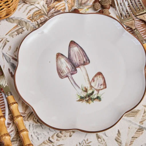 Crockery Sets<Mrs. Alice Scalloped Mushroom Dinner & Starter Plates (Set of 8)