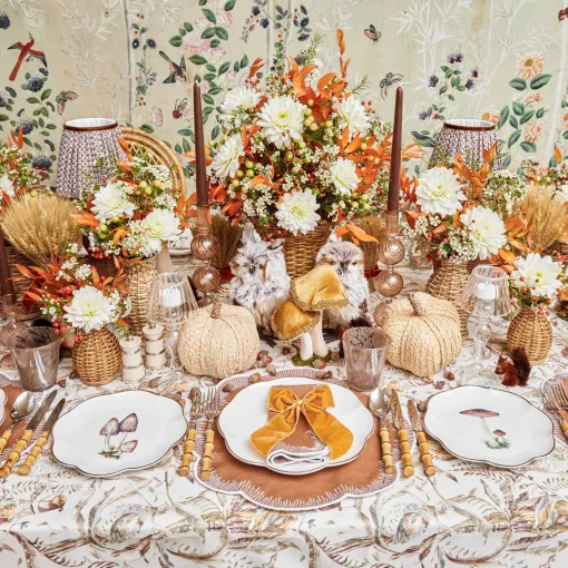 Crockery Sets<Mrs. Alice Scalloped Mushroom Dinner & Starter Plates (Set of 8)