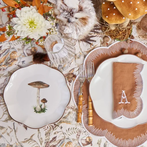 Crockery Sets<Mrs. Alice Scalloped Mushroom Dinner & Starter Plates (Set of 8)
