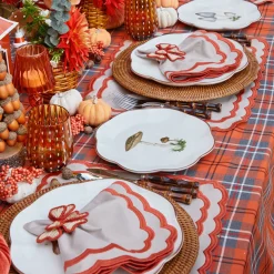 Crockery Sets<Mrs. Alice Scalloped Mushroom Dinner & Starter Plates (Set of 8)