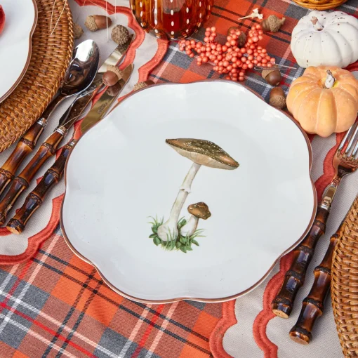 Crockery Sets<Mrs. Alice Scalloped Mushroom Dinner & Starter Plates (Set of 8)
