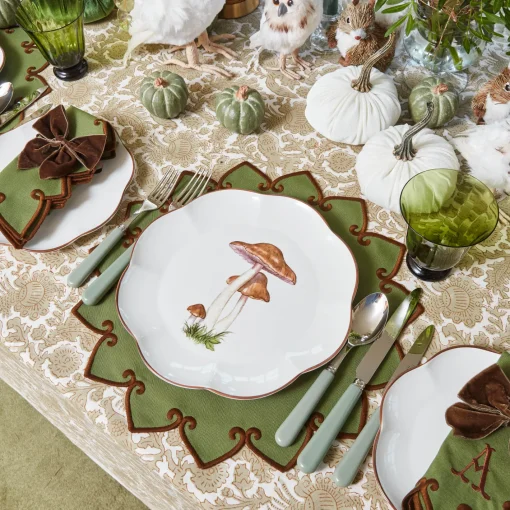 Crockery Sets<Mrs. Alice Scalloped Mushroom Dinner & Starter Plates (Set of 8)