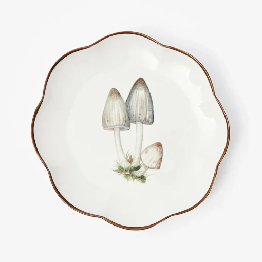 Starter Plates<Mrs. Alice Scalloped Mushroom Starter Plate (Grey)