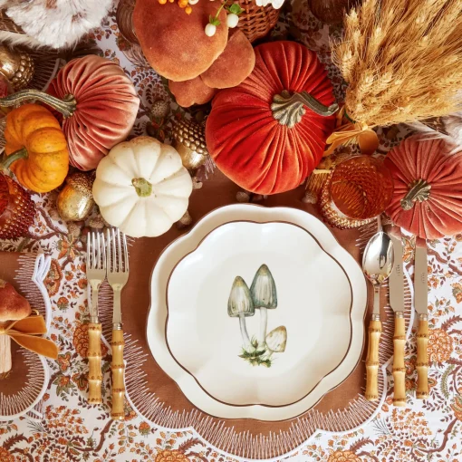 Starter Plates<Mrs. Alice Scalloped Mushroom Starter Plate (Grey)