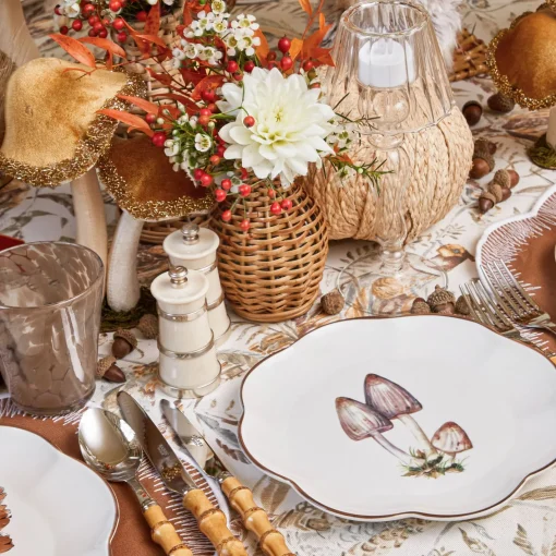 Starter Plates | Crockery Sets<Mrs. Alice Scalloped Mushroom Starter Plates (Set of 4)
