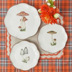 Starter Plates | Crockery Sets<Mrs. Alice Scalloped Mushroom Starter Plates (Set of 4)