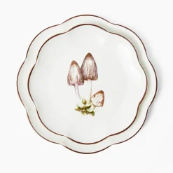 Starter Plates<Mrs. Alice Scalloped Mushroom Starter Plate (Grey)