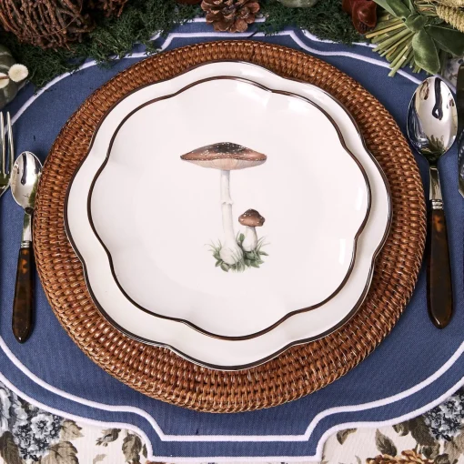 Starter Plates | Crockery Sets<Mrs. Alice Scalloped Mushroom Starter Plates (Set of 4)