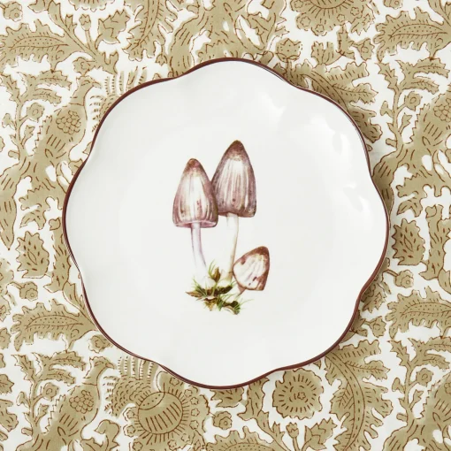 Starter Plates<Mrs. Alice Scalloped Mushroom Starter Plate (Grey)