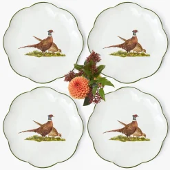Dinner Plates | Crockery Sets<Mrs. Alice Scalloped Pheasant Dinner Plates (Set of 4)