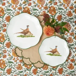 Dinner Plates<Mrs. Alice Scalloped Pheasant Dinner Plate