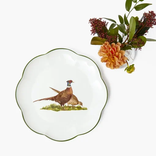 Dinner Plates | Crockery Sets<Mrs. Alice Scalloped Pheasant Dinner Plates (Set of 4)