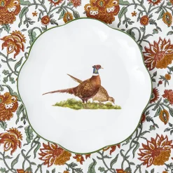 Dinner Plates<Mrs. Alice Scalloped Pheasant Dinner Plate