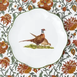 Dinner Plates | Crockery Sets<Mrs. Alice Scalloped Pheasant Dinner Plates (Set of 4)