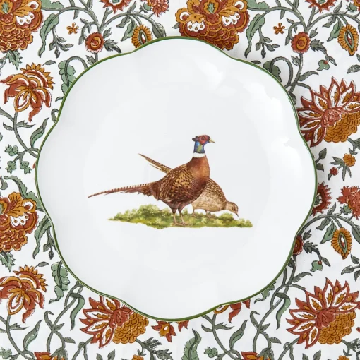 Dinner Plates | Crockery Sets<Mrs. Alice Scalloped Pheasant Dinner Plates (Set of 4)