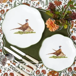 Dinner Plates<Mrs. Alice Scalloped Pheasant Dinner Plate