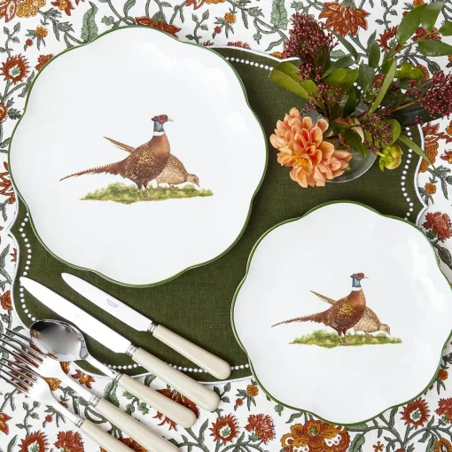Dinner Plates<Mrs. Alice Scalloped Pheasant Dinner Plate