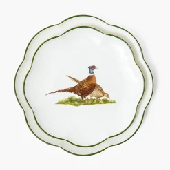 Crockery Sets<Mrs. Alice Scalloped Pheasant Dinner & Starter Plates (Set of 8)
