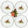 Starter Plates | Crockery Sets<Mrs. Alice Scalloped Pheasant Starter Plates (Set of 4)