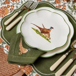 Starter Plates<Mrs. Alice Scalloped Pheasant Starter Plate