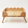 Trays | Trays<Mrs. Alice Scalloped Rattan Breakfast Tray