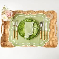 Trays | Trays<Mrs. Alice Scalloped Rattan Breakfast Tray
