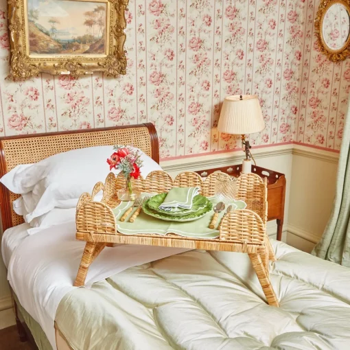 Trays | Trays<Mrs. Alice Scalloped Rattan Breakfast Tray