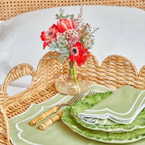 Trays | Trays<Mrs. Alice Scalloped Rattan Breakfast Tray