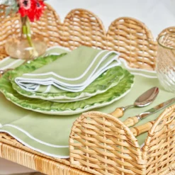 Trays | Trays<Mrs. Alice Scalloped Rattan Breakfast Tray
