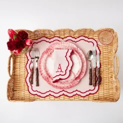 Trays | Trays<Mrs. Alice Scalloped Rattan Breakfast Tray