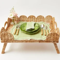 Trays | Trays<Mrs. Alice Scalloped Rattan Breakfast Tray