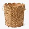 For Him | Neutral Chic<Mrs. Alice Scalloped Rattan Log Basket