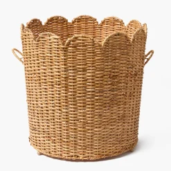 For Him | Neutral Chic<Mrs. Alice Scalloped Rattan Log Basket