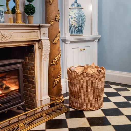 For Him | Neutral Chic<Mrs. Alice Scalloped Rattan Log Basket