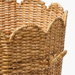 For Him | Neutral Chic<Mrs. Alice Scalloped Rattan Log Basket