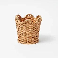 Vases | Vases & Planters<Mrs. Alice Scalloped Rattan Planter