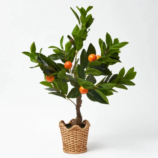 Vases | Vases & Planters<Mrs. Alice Scalloped Rattan Planter