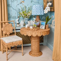 Vases | Vases & Planters<Mrs. Alice Scalloped Rattan Planter
