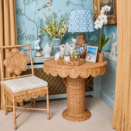 Vases | Vases & Planters<Mrs. Alice Scalloped Rattan Planter