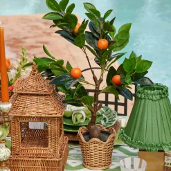 Vases | Vases & Planters<Mrs. Alice Scalloped Rattan Planter