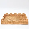 Trays | Trays<Mrs. Alice Scalloped Rattan Tray